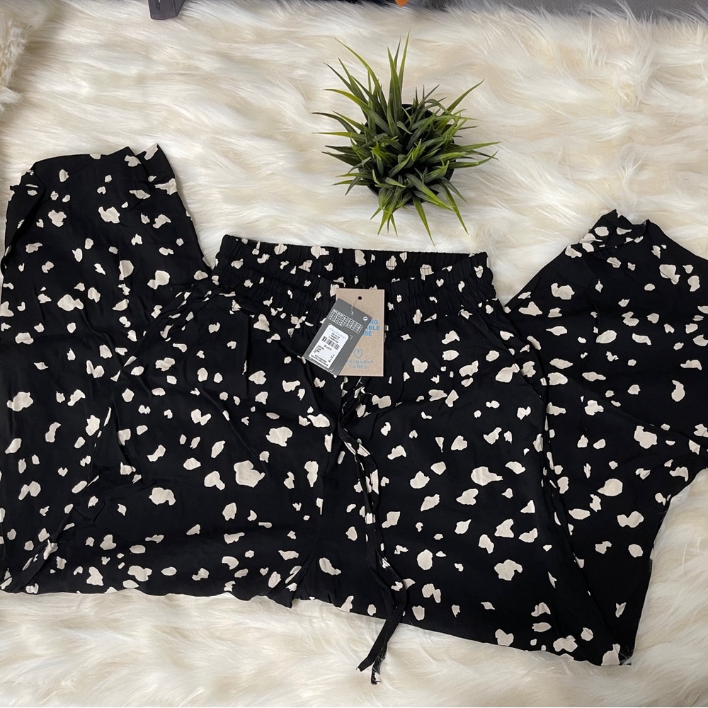 Cotton Wide Legs Pants